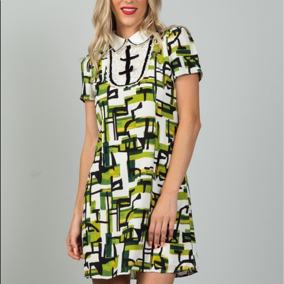 ✨Lined & beautiful midi dress. Fresh Geo print - Picture 6 of 10
